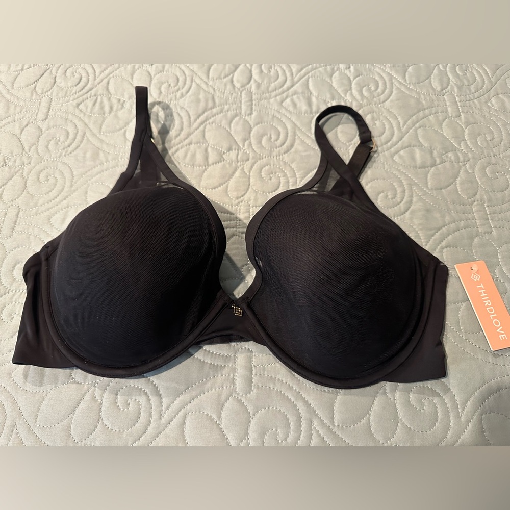 ThirdLove Black 24/7 Classic Contour Uplift Plunge Bra